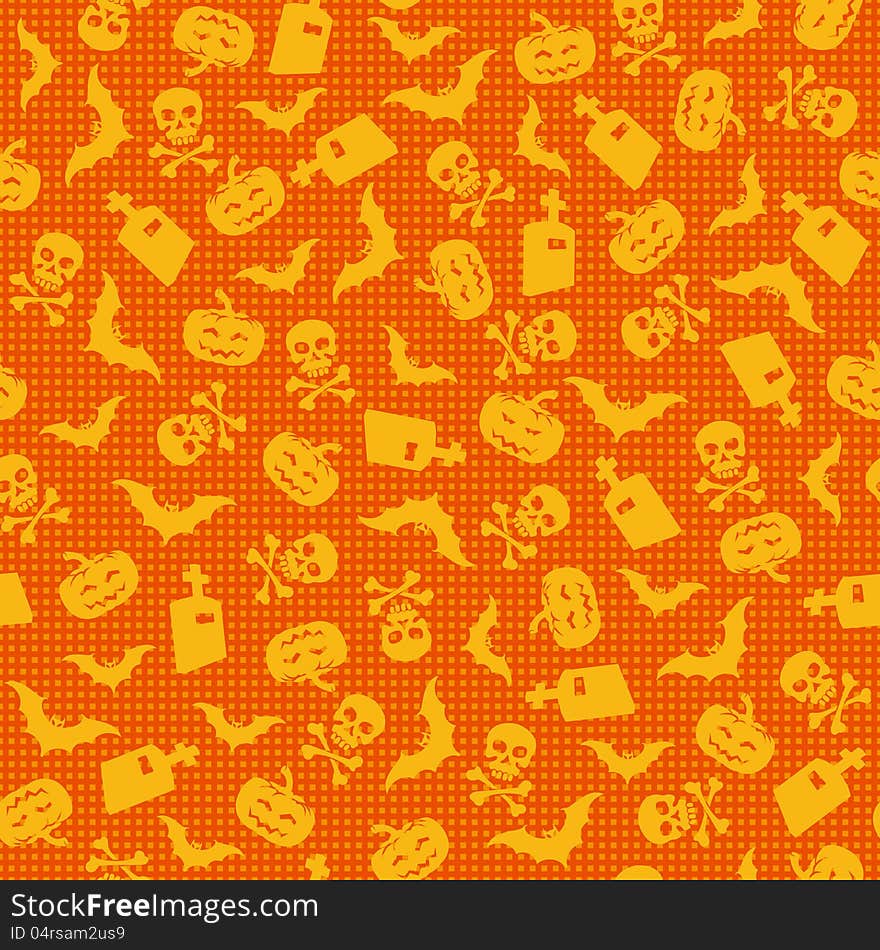 Halloween seamless background, vector illustration