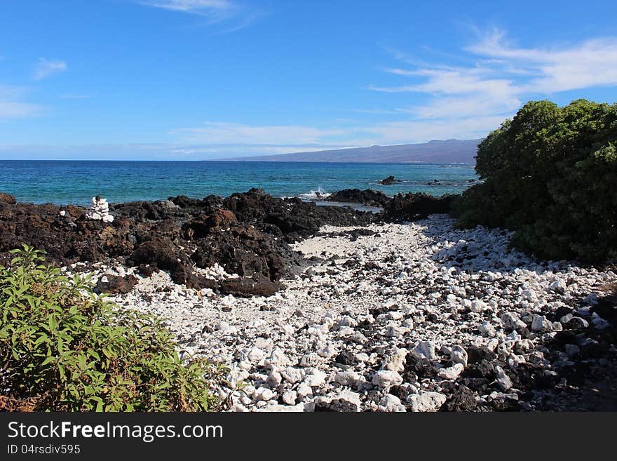 Hawaii Rocky Beach Landscape