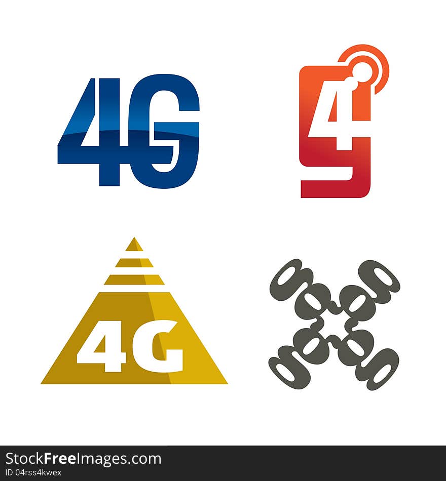 4g logo design for mobile internet industry. 4g logo design for mobile internet industry