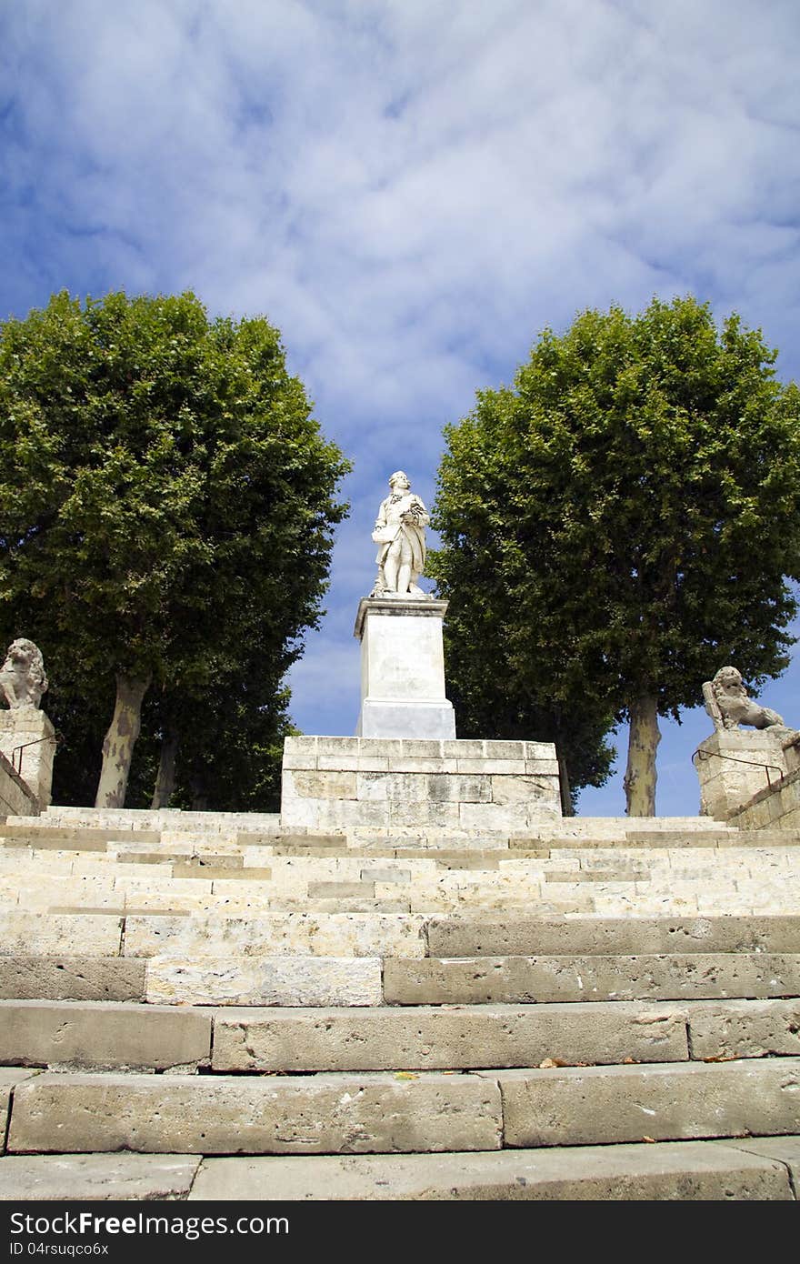 Statue and steps