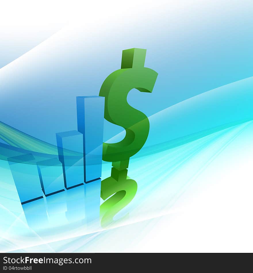 Vector Background With  Dollars