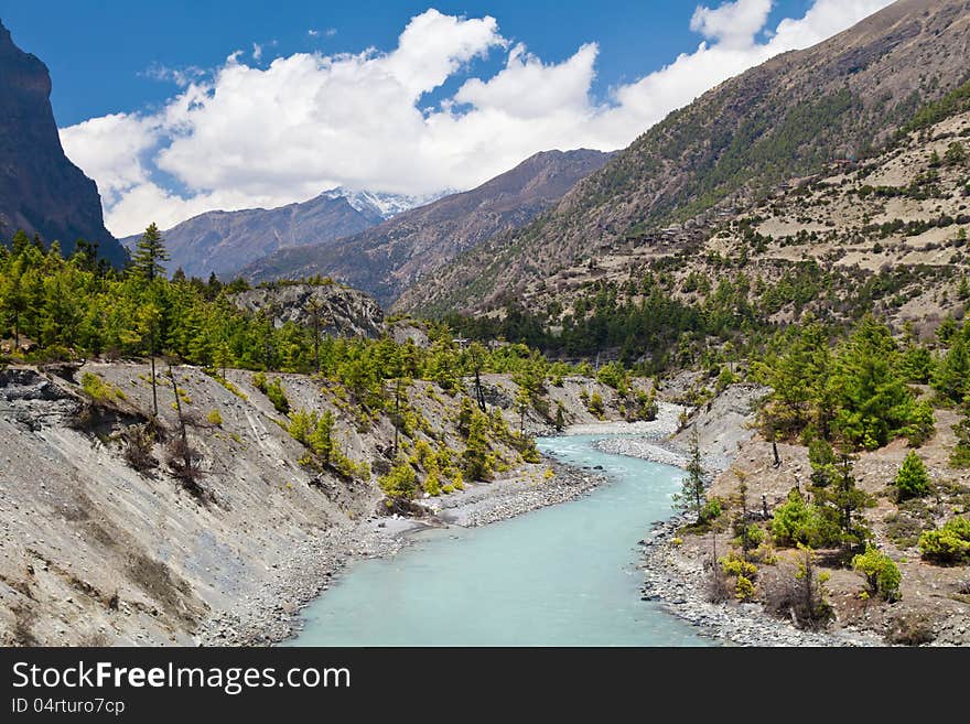 Beautiful landscape in Himalayas