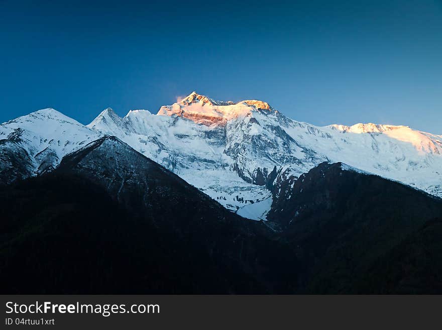 Annapurna in sunrise light