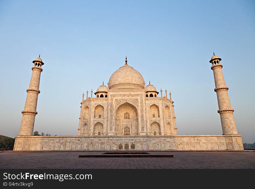 Taj Mahal in sunrise light