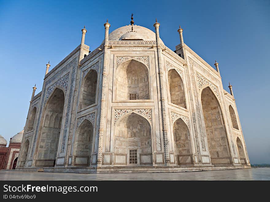 Taj Mahal in sunrise light