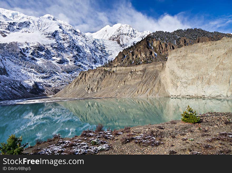 Gangapurna lake, Himalaya