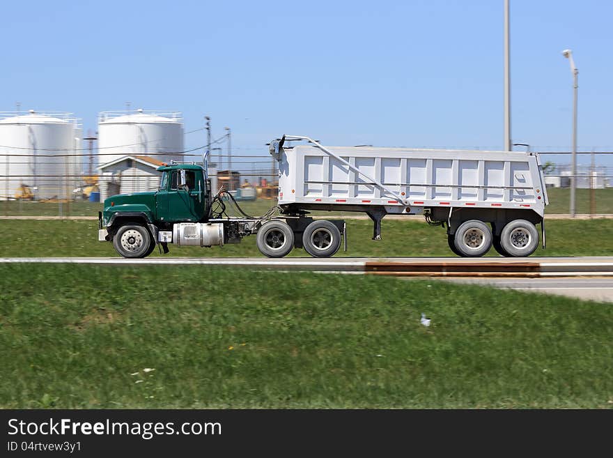 Dump Truck On The Road