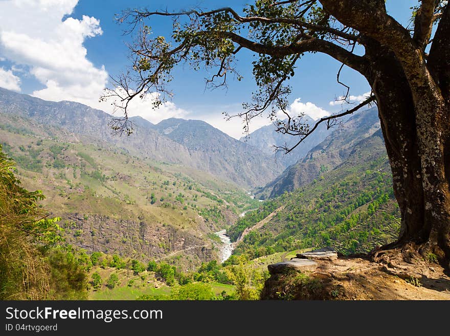 Beautiful landscape in Himalayas