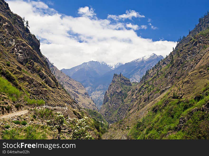 Beautiful landscape in Himalayas