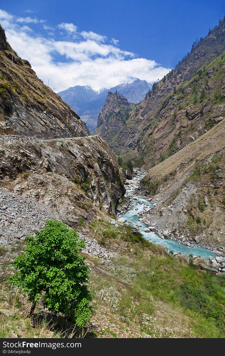 Beautiful landscape in Himalayas