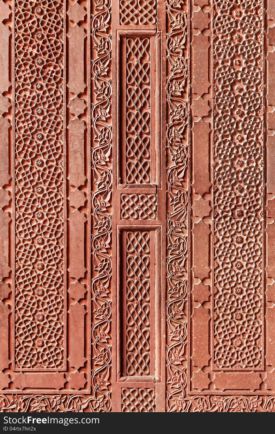 Geometrical pattern on Red Fort