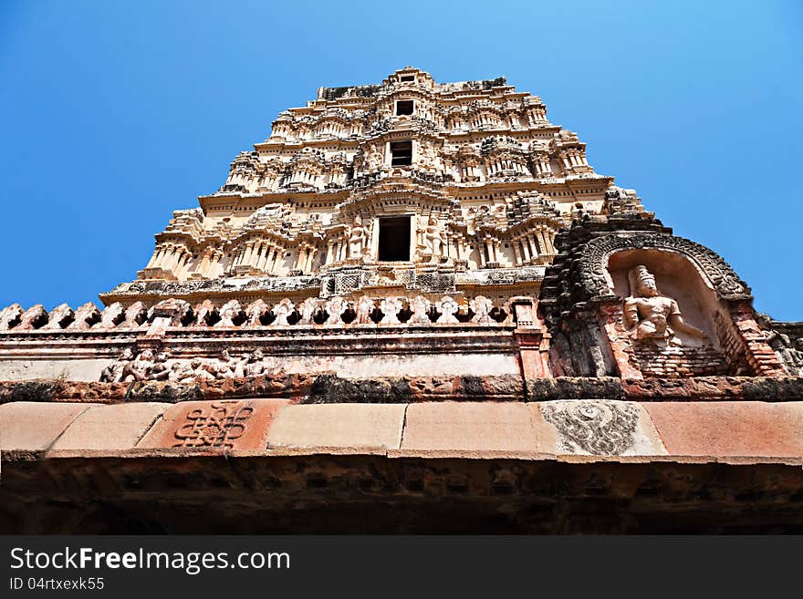 Detail of Virupaksha temple, Hampi, Karnataka state, India