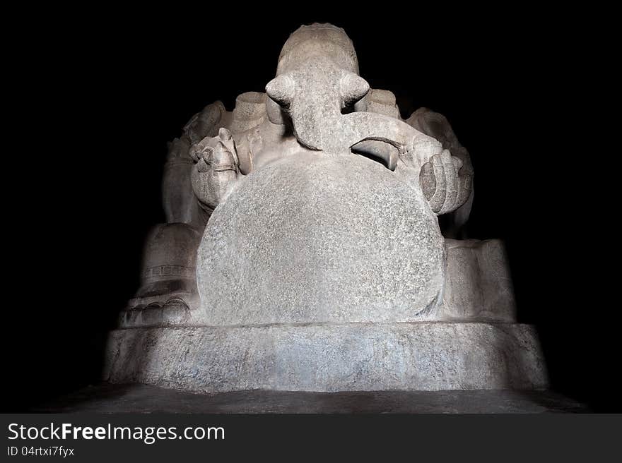 Kadalekalu Ganesha Temple, Hampi, India