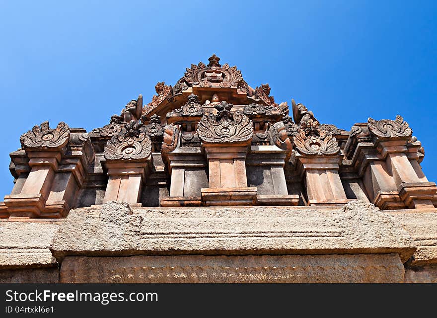 Detail of Hindu temple, Hampi, India