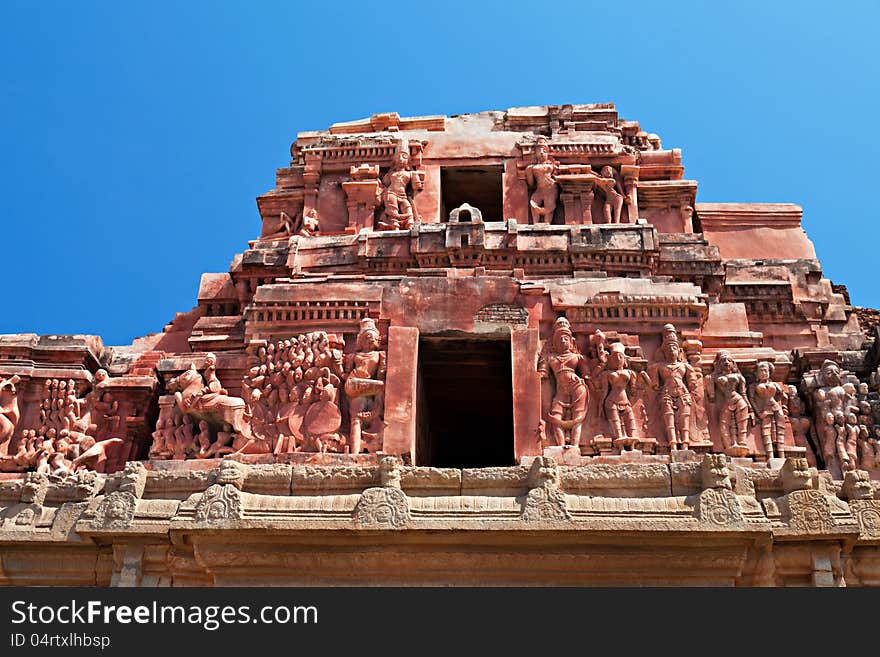 Detail of Krishna temple, Hampi, Karnataka state, India