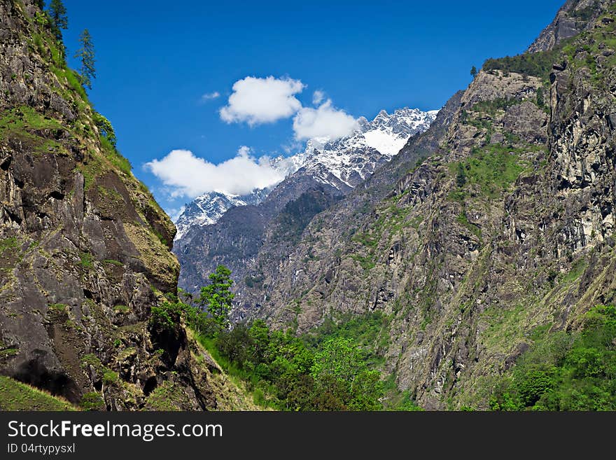 Beautiful landscape in Himalayas