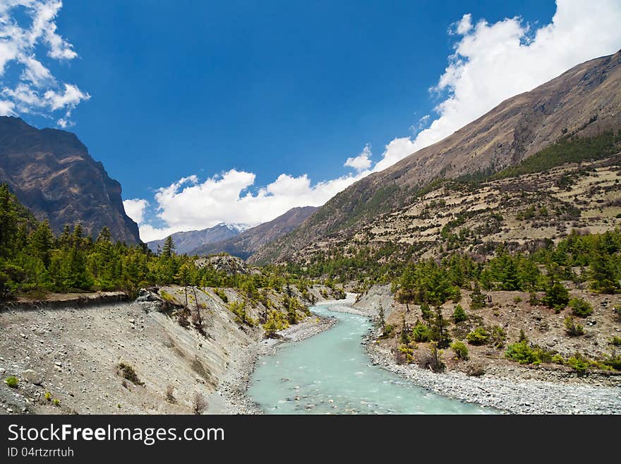 Beautiful landscape in Himalayas