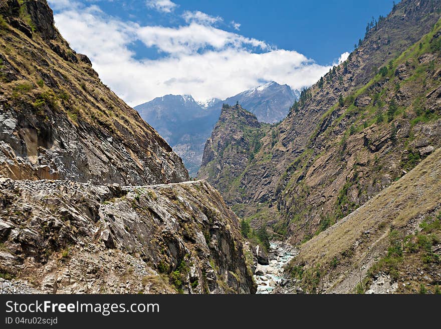 Beautiful landscape in Himalayas