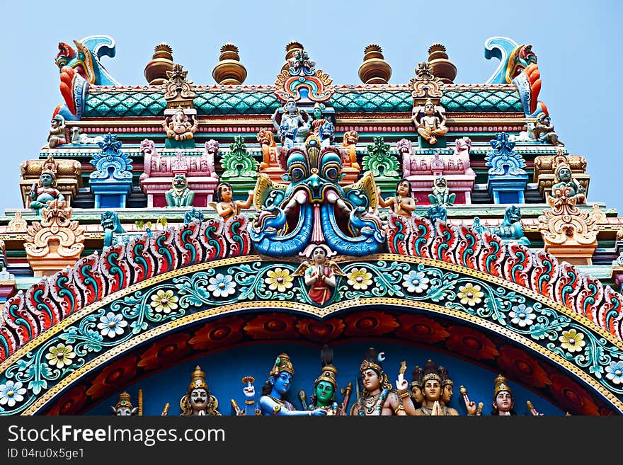 Relief of Menakshi Temple, Madurai, Tamil Nadu, India