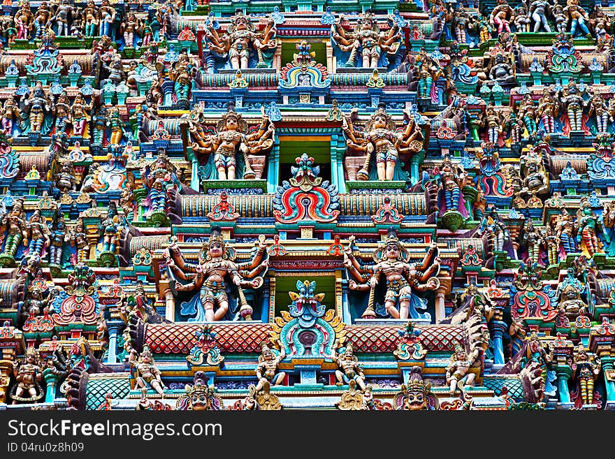 Relief of Menakshi Temple, Madurai, Tamil Nadu, India