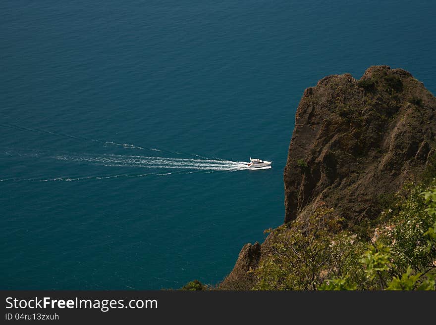 Wild coast of Black sea