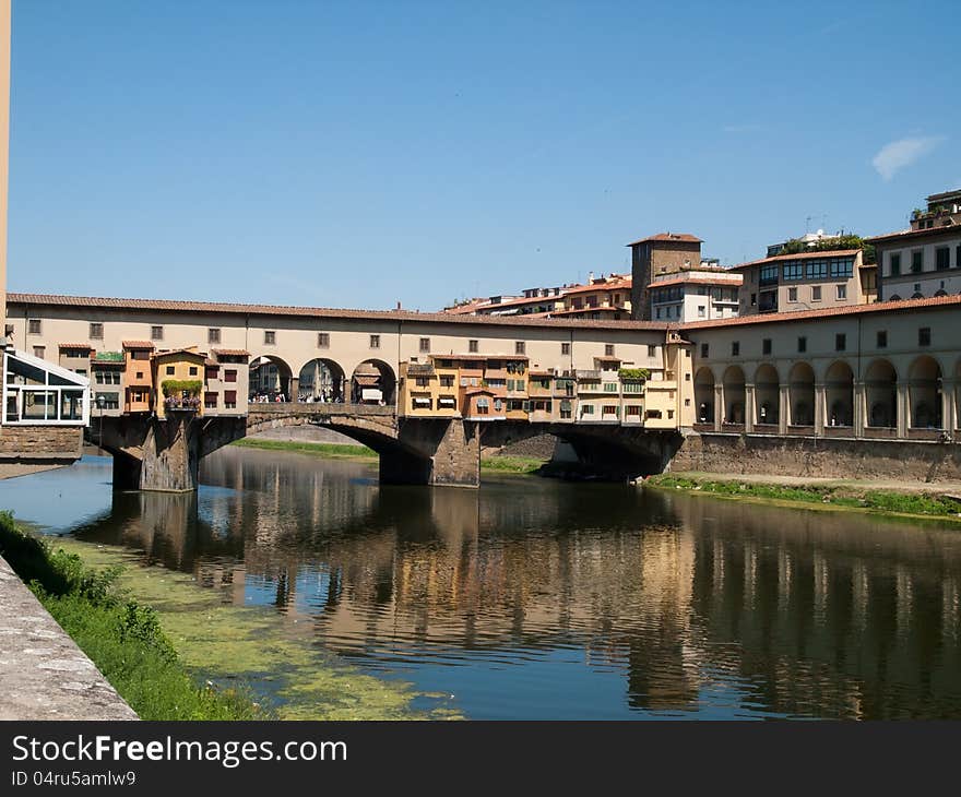 Ponte Vecchio bridge in Florence. Ponte Vecchio bridge in Florence