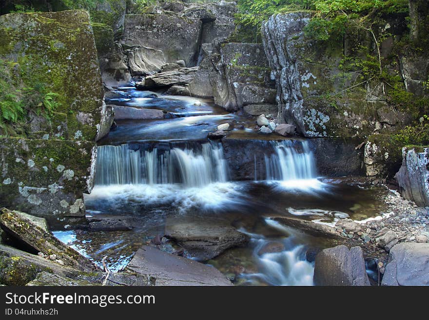 Blue waterfall