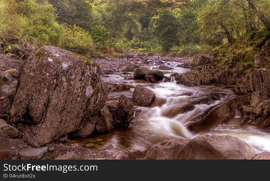 Misty Water Rapids in the Scottish Highlands. Misty Water Rapids in the Scottish Highlands