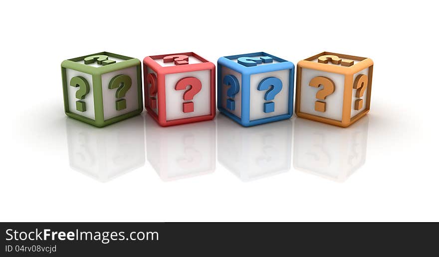 Question Marks Cubes