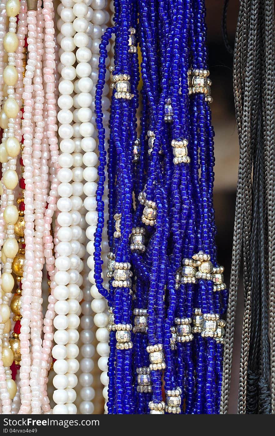 Indian beads on the market, south India