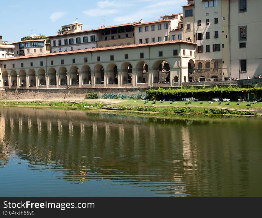 Corridor Vasariano in Florence,Italy. Corridor Vasariano in Florence,Italy