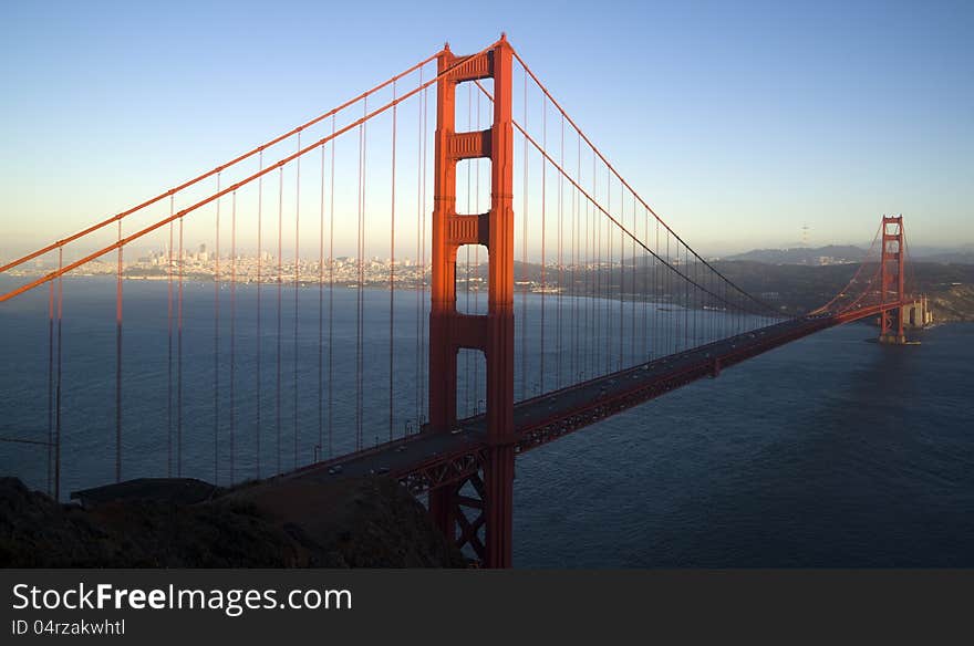 The Golden Gate Bridge and San Francisco. The Golden Gate Bridge and San Francisco