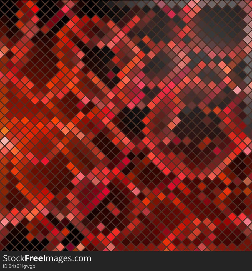 Vector Black-red Mosaic