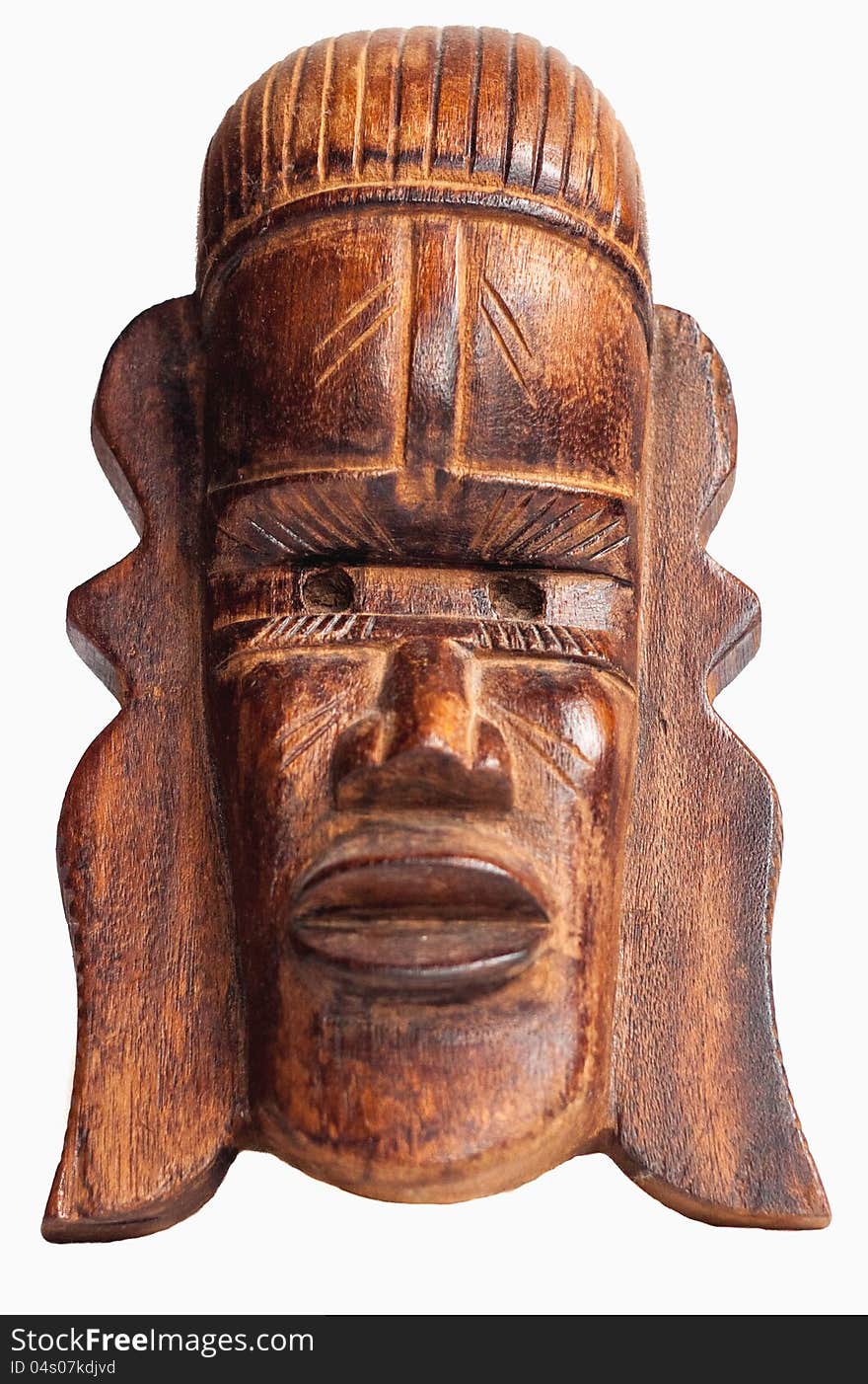 Tribal African wooden mask, used in traditional ceremonies. Tribal African wooden mask, used in traditional ceremonies.