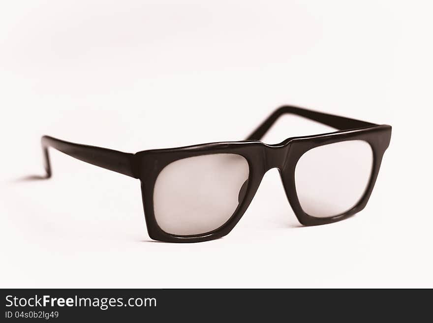 Black retro nerd frames on white background. Black retro nerd frames on white background