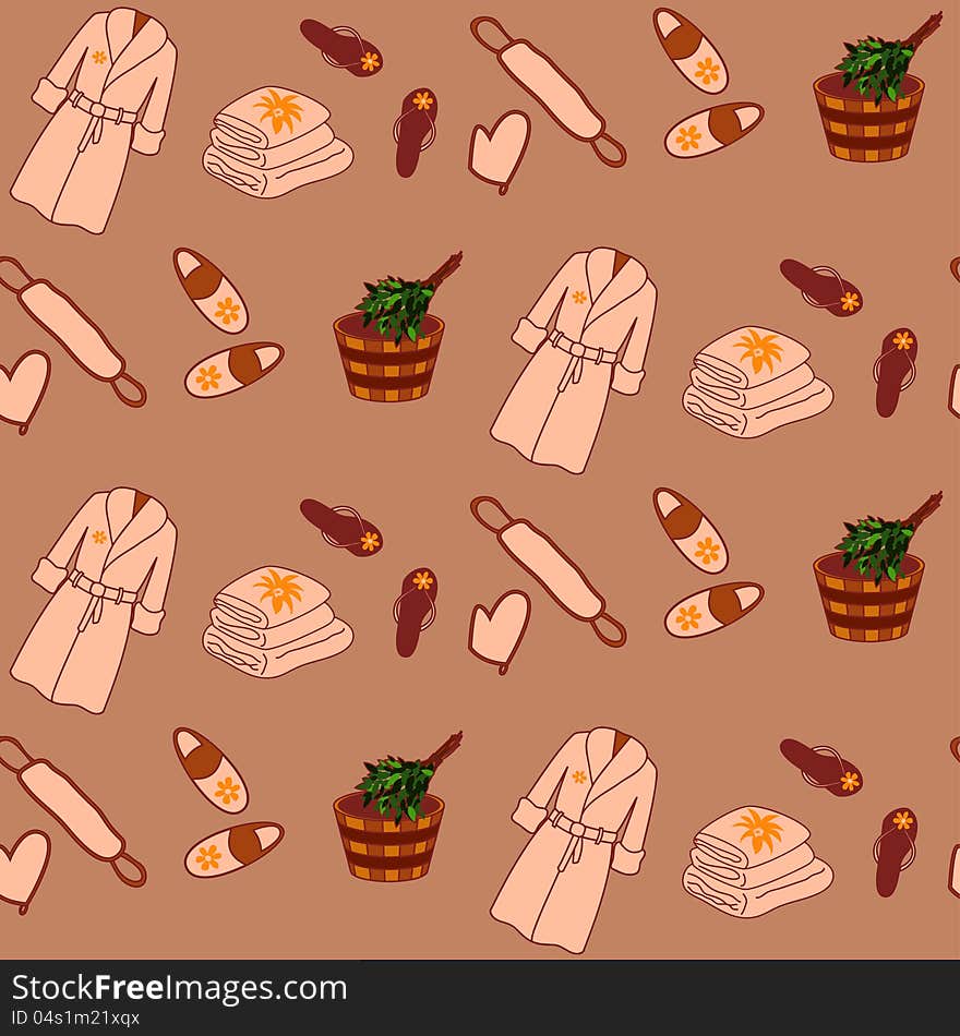 Colored Spa Seamless Pattern