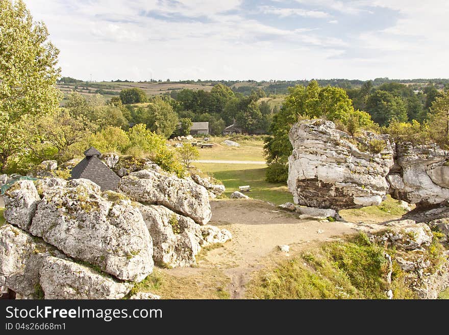 View on rocks - Jura region in Poland, Silesia. View on rocks - Jura region in Poland, Silesia.