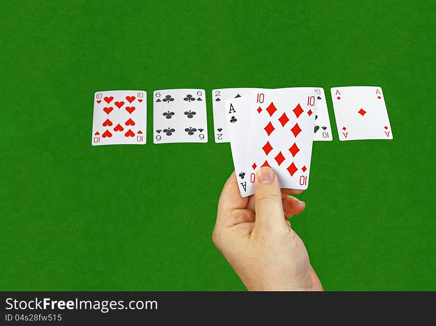 Texas holdem full house combination in a hand