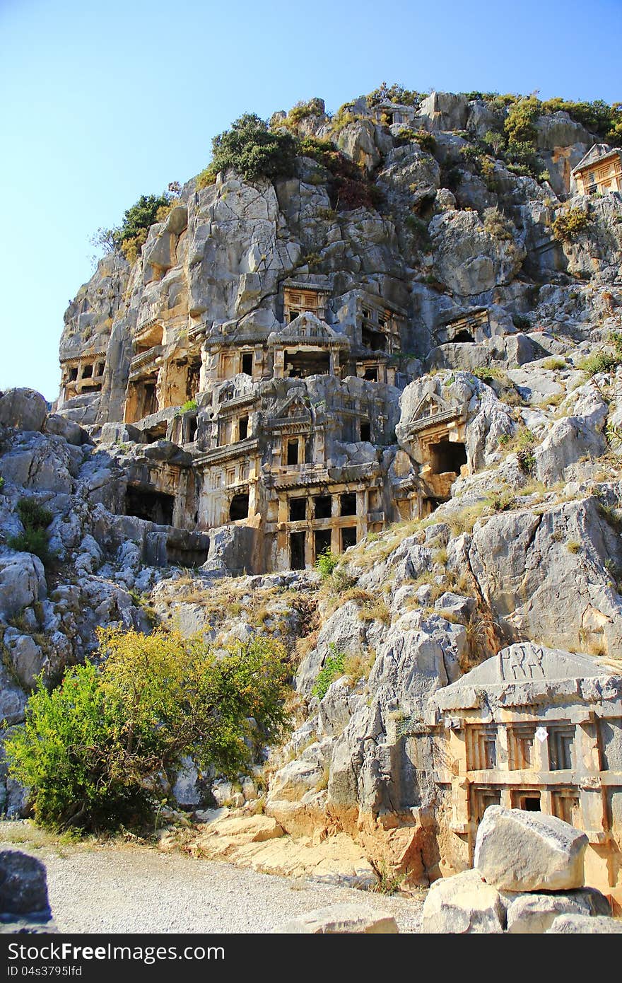 Demre Lician Mountains Tombs