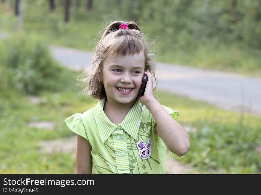 Cute little girl on the meadow in summer day. Cute little girl on the meadow in summer day