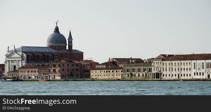 Church of the Most Holy Redeemer in Venice Italy. Located on island Giudecca across lagoon