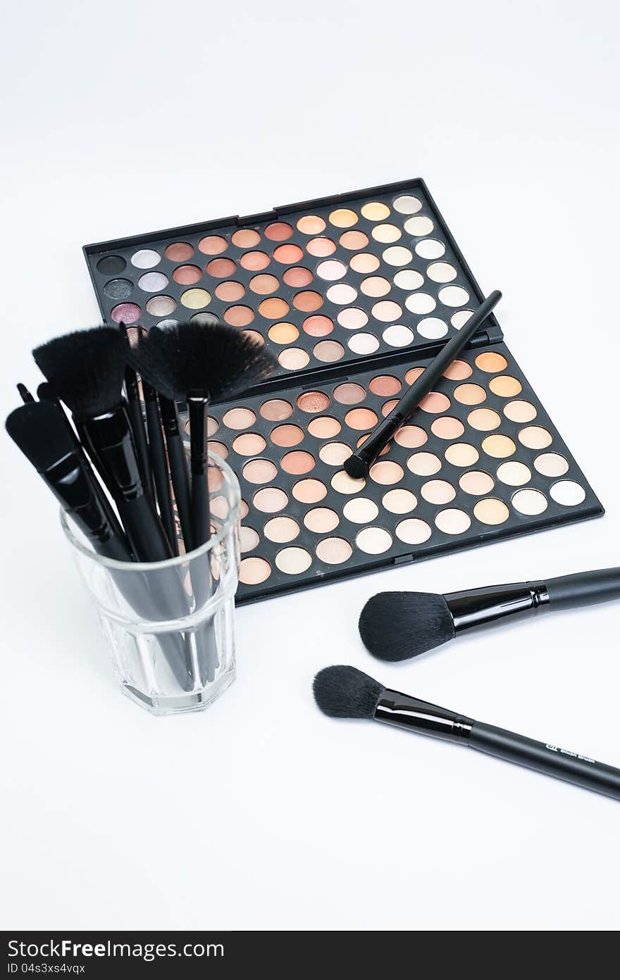 Cosmetic set in the white background. Cosmetic set in the white background.