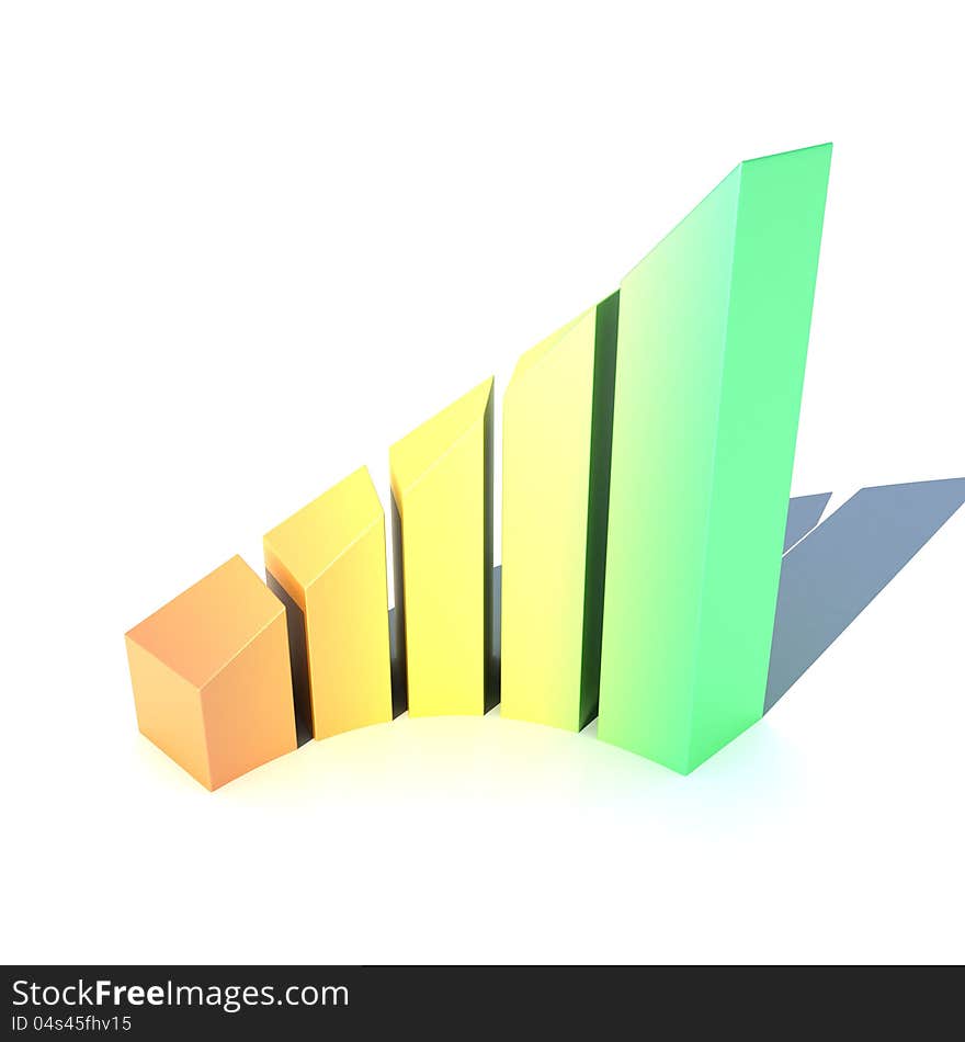 3d render of color graph