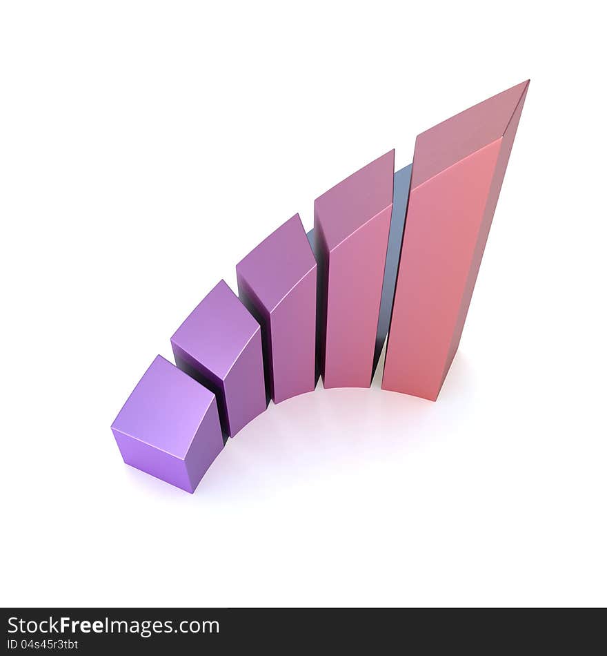 3d render of color graph