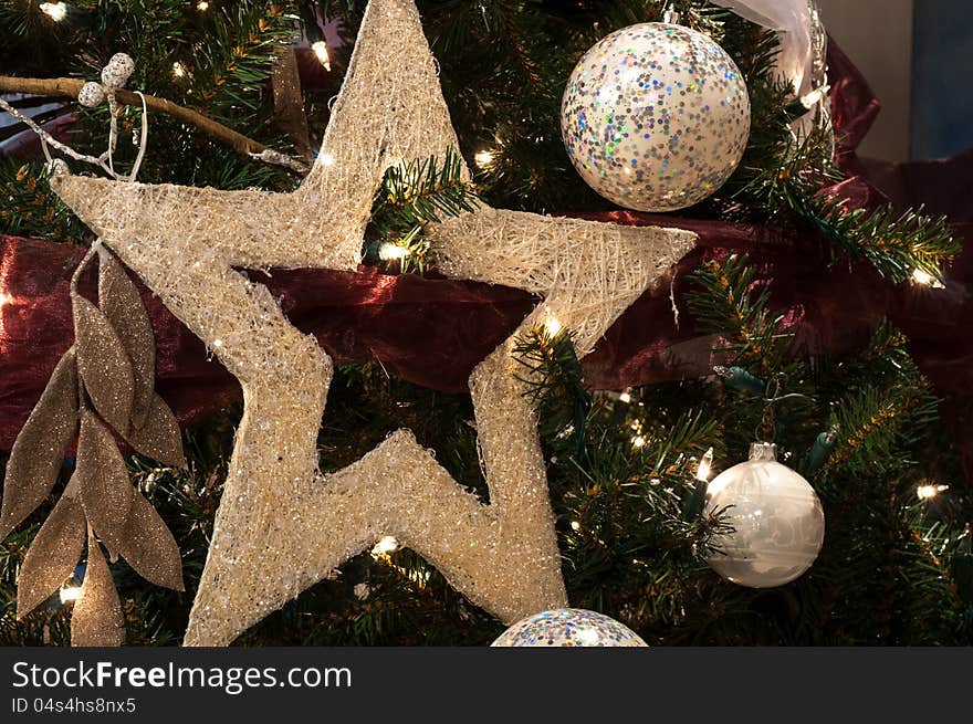 Christmas Star and  ball decoration