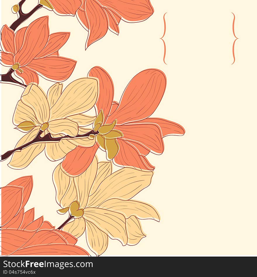 Vector floral border