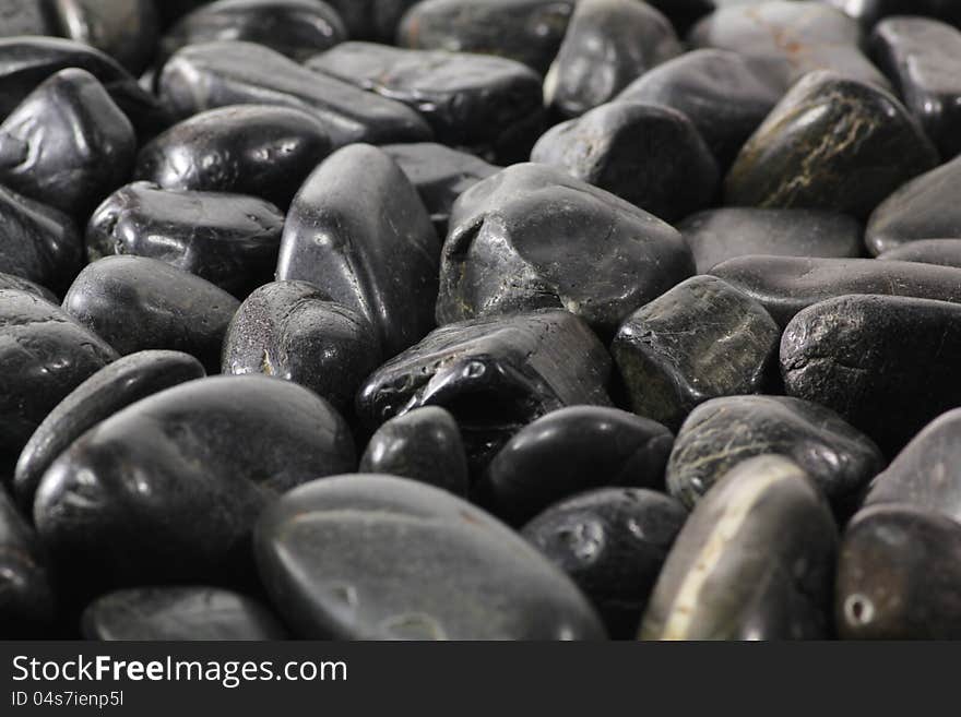 Black stones