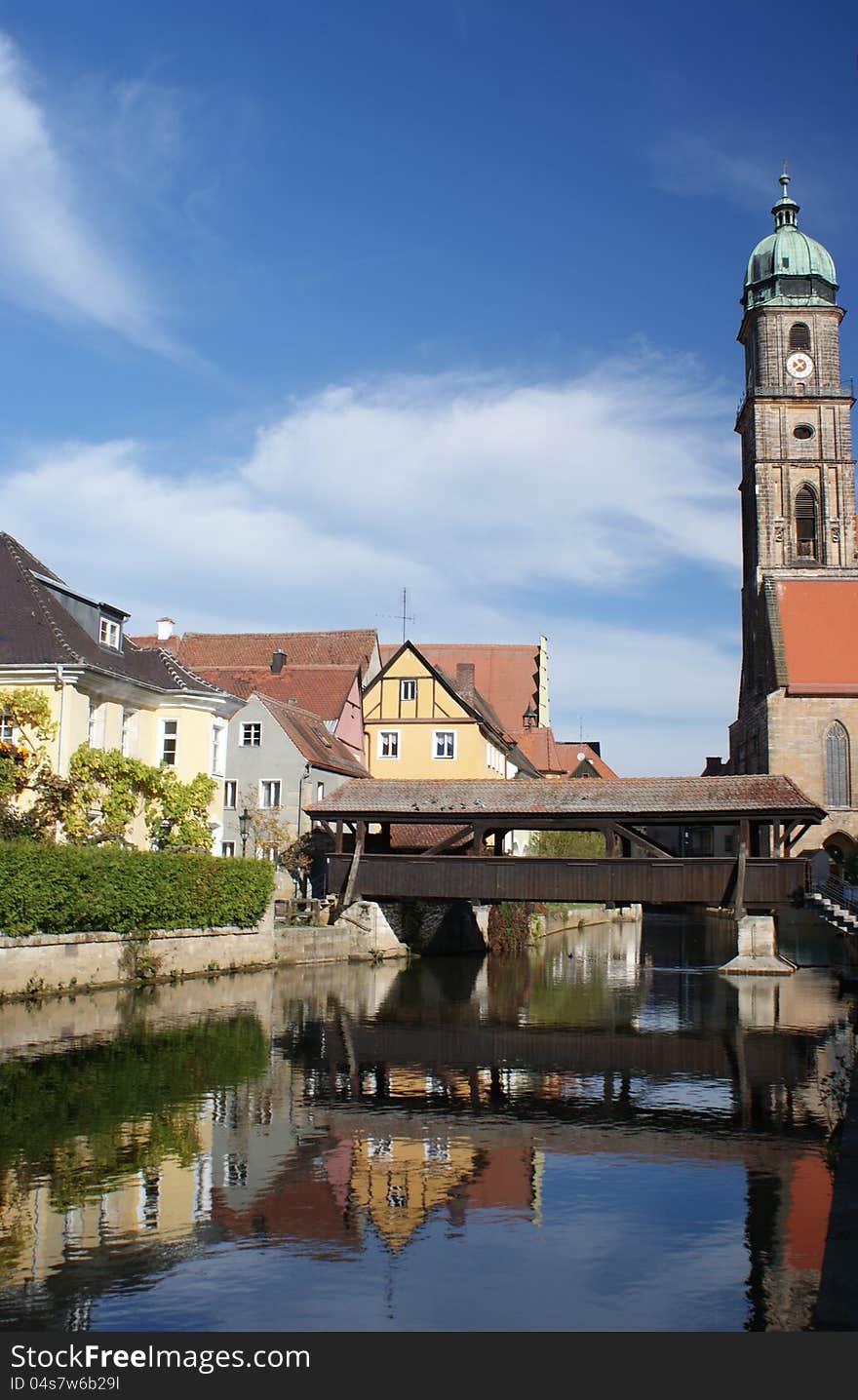 Old town church in Amberg in Bavaria in Germany