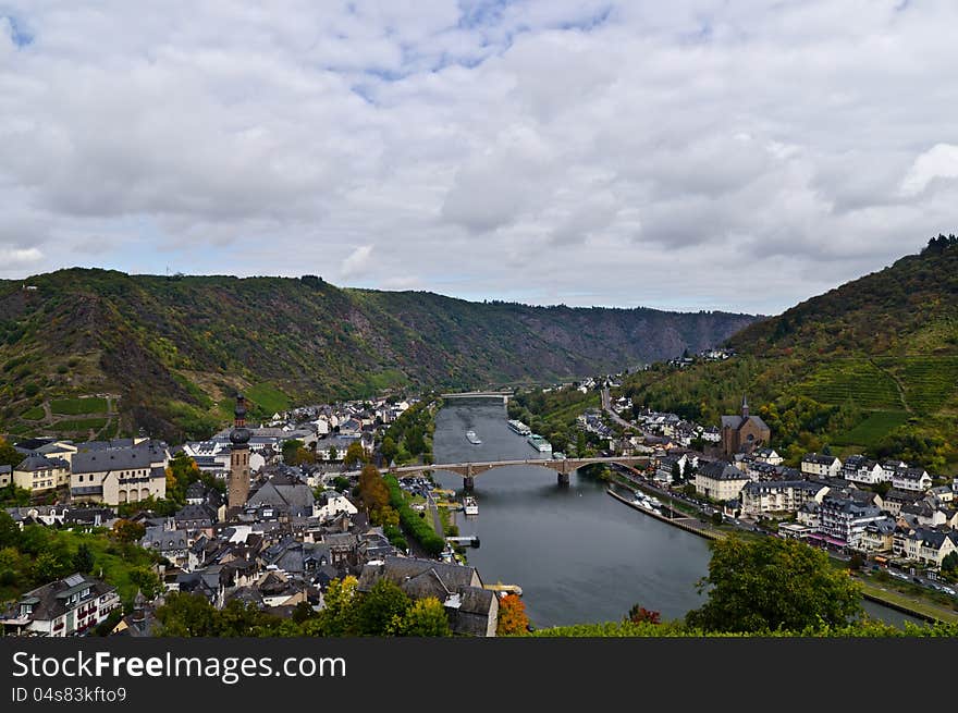 Mosel view taken from the Cochem castle