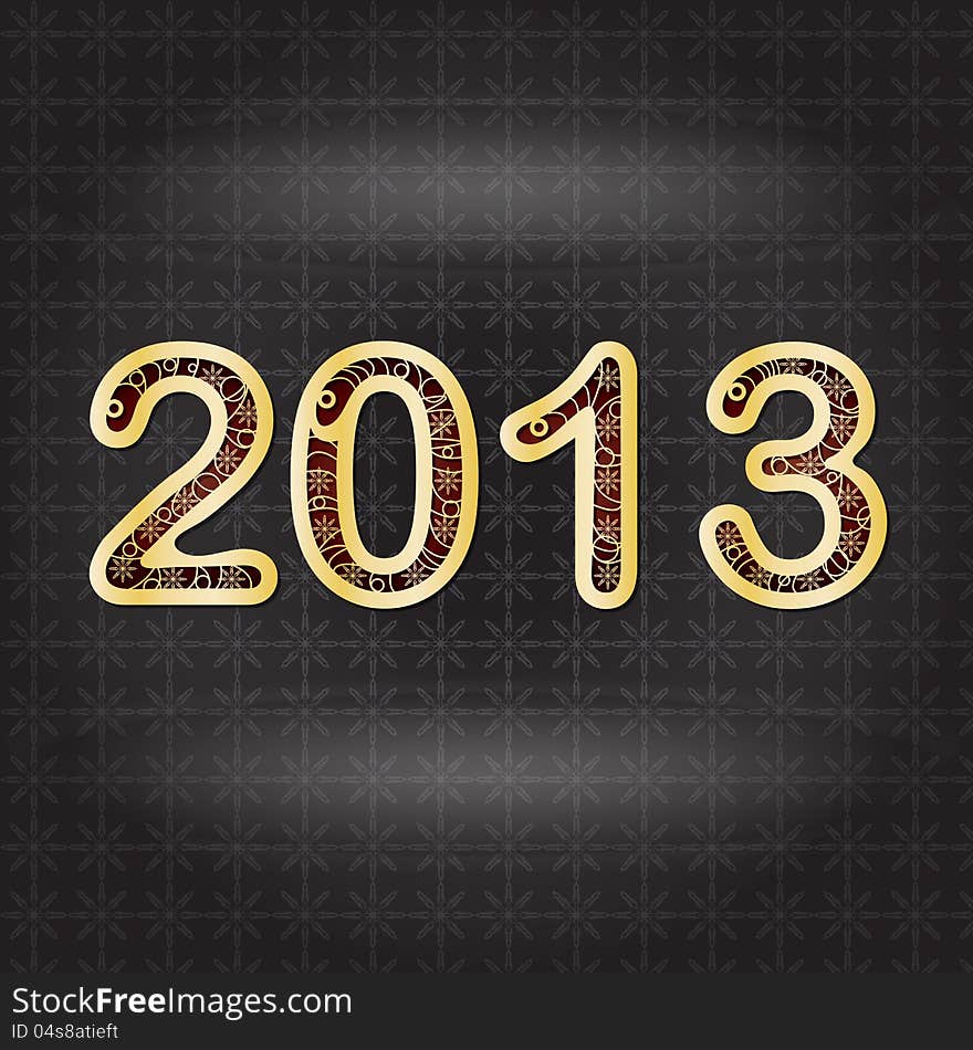 Card with colorful snakes. 2013 new year. Vector. Card with colorful snakes. 2013 new year. Vector.